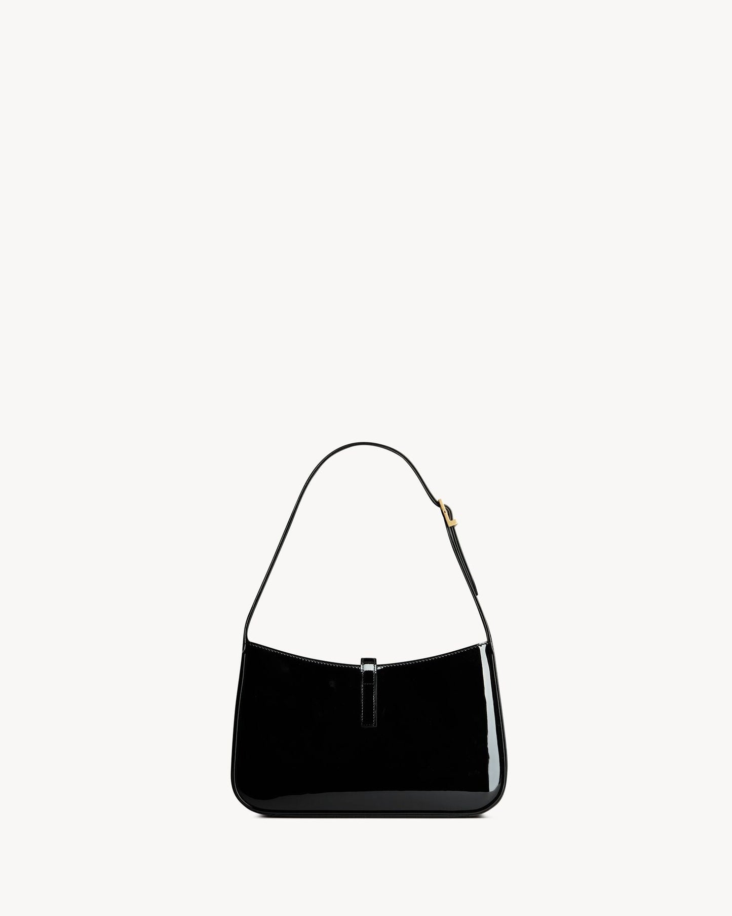 YL - Le 5 à 7 Patent Leather Hobo – Burgundy Elegance
